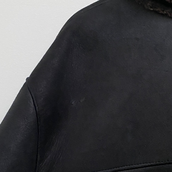 Vintage Arte Pelle 💯 Sheepskin Shearling Long Black Leather Coat, Made in 🇨🇦 - Picture 16 of 16